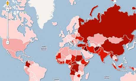 Refugee statistics interactive map