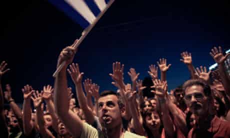 Protests against planned austerity measures, Syntagma square, Athens, Greece - 19 Jun 2011