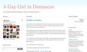 The homepage of  Gay Girl in Damascus 