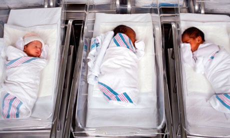 Many babies in maternity ward at hospital
