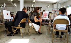 Royal visit to California: a visit to the Inner-City Arts club in Los Angeles, California 