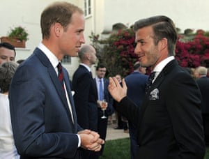 Royal visit to California: Prince William and David Beckham