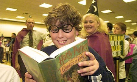 Harry Potter fans buying The Goblet of Fire when it first hit bookshops in July 2000