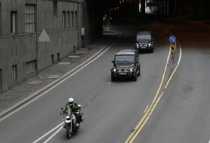 Norway attacks aftermath: A police convoy transporting Breivik leaves court