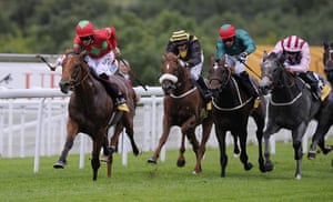 Glorious Goodwood Wed: Chandlery, ridden by Richard Hughes, goes clear to win the 2nd race