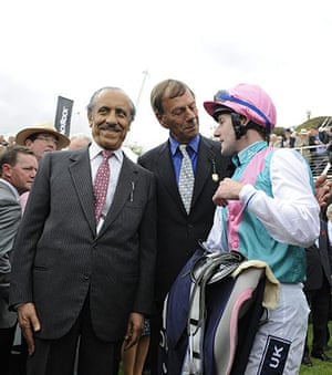 Goodwood Wednesday: Tom Queally gets a pat on the back from trainer Henry Cecil