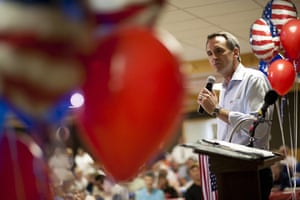 Republican rally in Iowa: Humboldt, Iowa: Tim Pawlenty speaks at a campaign rally