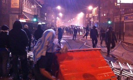 Rioters in Tottenham