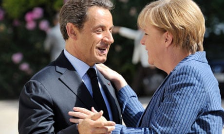 Nicolas Sarkozy and Angela Merkela
