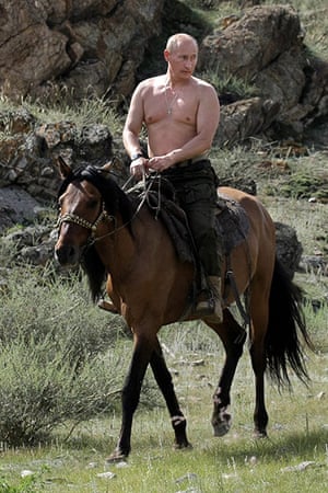 Vladimir Putin: horseriding in Siberia