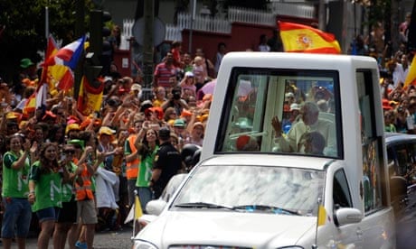 Millions of young people cheer Pope Benedict XVI in Madrid