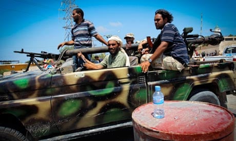 Libyan rebels on the way to Maya