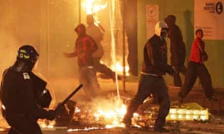 Rioting in Tottenham, north London