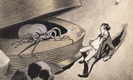 A man comes face to face with a Martian in HG Wells' The War of the Worlds