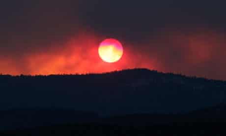 Smoke from the Wallow Fire fills the sky above New Mexico in June 2011