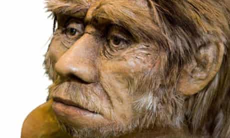 Model of a Neanderthal man