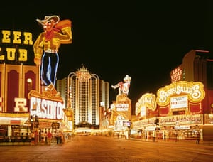 100 years of neon: USA, Las Vegas, Fremont Street at night