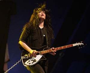 Reading/Leeds festival: August 27:  Alison Mosshart  of The Kills performs live at Reading
