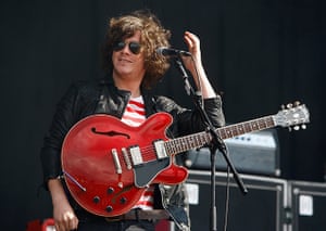 Reading/Leeds festival: August 28:  Kyle Falconer of The View performs live on the Main Stage