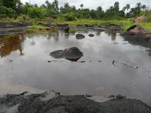 NIger Delta: The impact of an oil spill near Ikarama, Bayelsa State