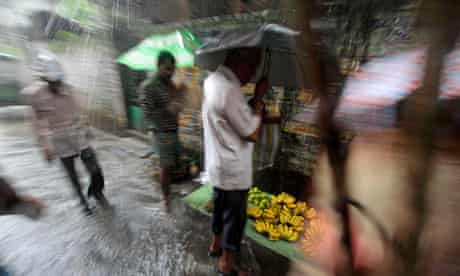 Monsoon rains in Kolkata, India