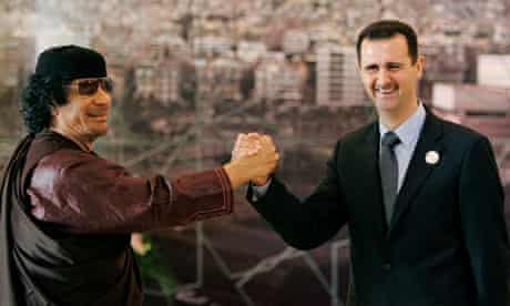 Bashar Assad Muammar Gadhafi