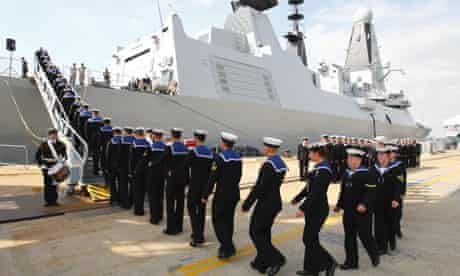 HMS Dragon's arrival ceremony