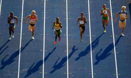 Athletes running  