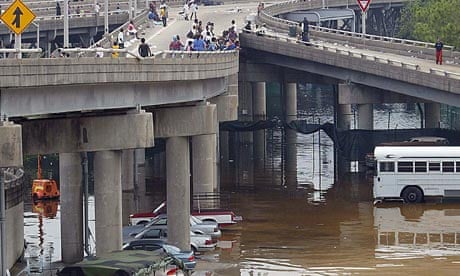 New Orleans bridge after Hurrican Katrina