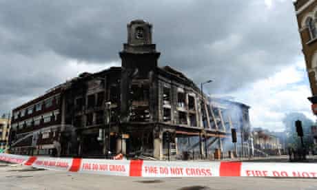 Burned building Tottenham