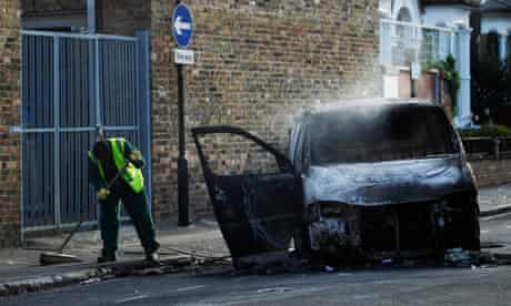 Damage after Hackney riots