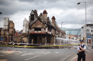 London riots day 4: Burnt remains of Reeves Corner furniture store, Croydon