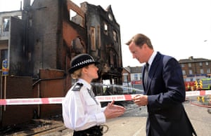 London riots day 4 update: David Cameron talks to Acting Borough Commander Superintendent Jo Oakley