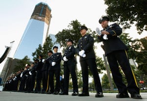 9/11 anniversary: New York police and firefighters 