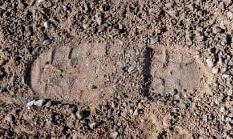 A footprint in soil