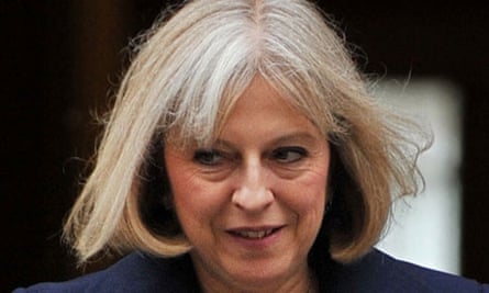 British Home Secretary Theresa May leave