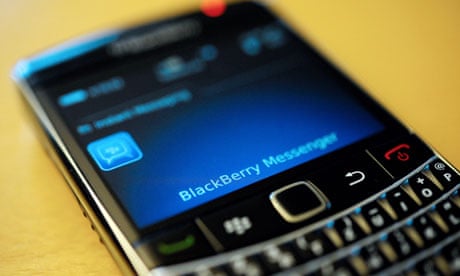 A BlackBerry mobile phone