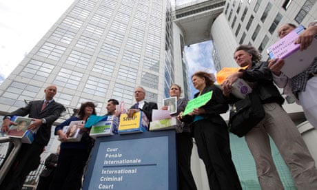 Members of SNAP, including Barbara Blaine, protest at the ICC in The Hague about clergy sex abuse