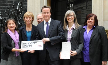 Central Surrey Health receive  a big society award from prime minister David Cameron