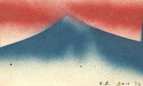 Detail from Fuji, 1974, a drawing on cardboard by Robert Breer