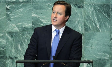 David Cameron at the United Nations assembly