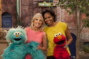 Jim Henson: First lady Michelle Obama and Dr. Jill Biden visit Sesame Street