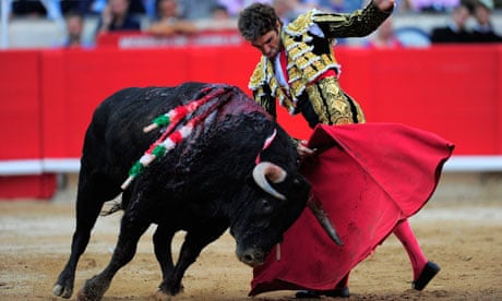 Bullfighter Jose Tomas at Barcelona's last bullfight