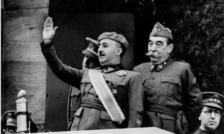 Franco salutes his troops at the end of the civil war, 1939