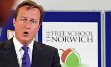 David Cameron speaks during a visit to the Free School Norwich