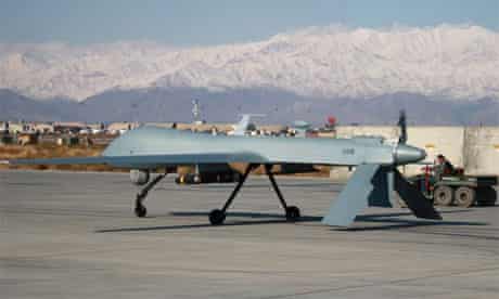 A US Predator drone at Bagram air base in Afghanistan