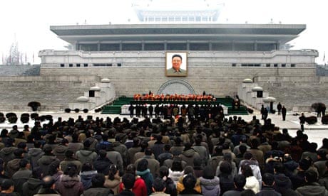 North Koreans pay tribute to late North Korean leader Kim Jong-il in Pyongyang