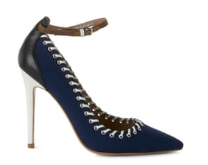 The Aldo Rise collection: JW Anderson for Aldo navy eyelet court heels
