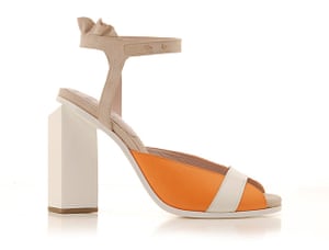 The Aldo Rise collection: Preen for Aldo orange and white sandals