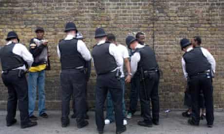 Police stop and search black youth